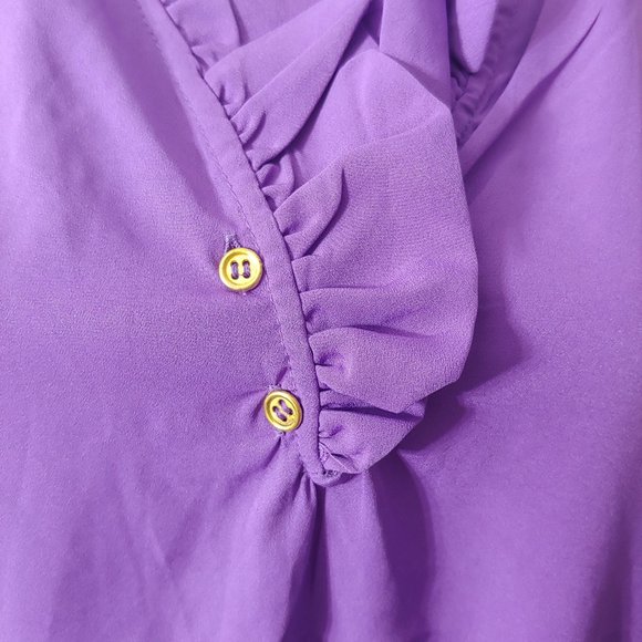 NWT Buckhead Betties Orchid Tank Blouse w Ruffles - Picture 6 of 8